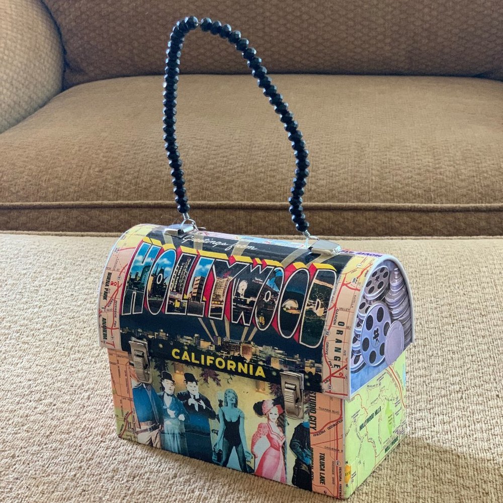 Novelty Hollywood vintage aluminum box purse